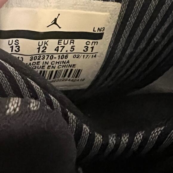 Air Jordan 9 Retro Barons Grey Black Size 13